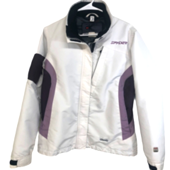 spyder white ski jacket